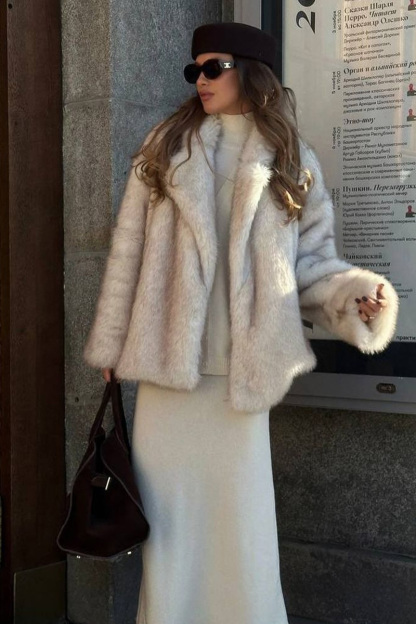 Ladies' Elegant Warm Mink Fur Coat