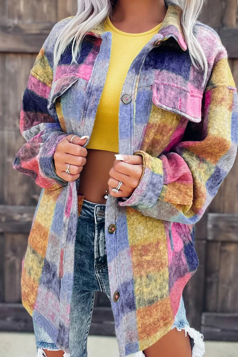 Women's Street Notched Lapel Long Sleeve Trench Coat