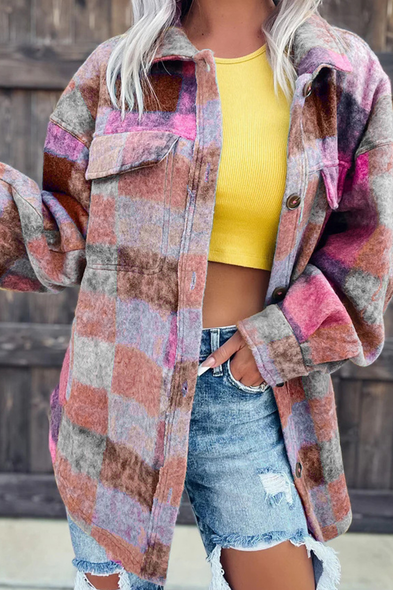 Women's Street Notched Lapel Long Sleeve Trench Coat