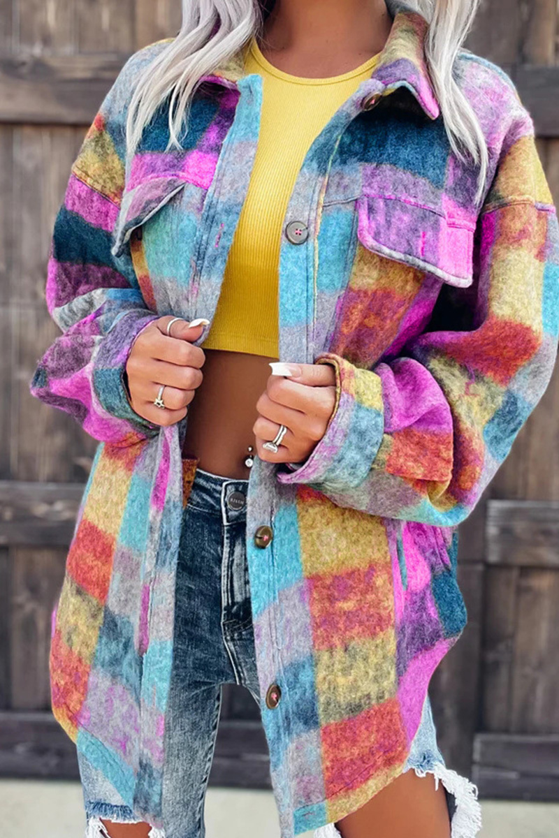 Women's Street Notched Lapel Long Sleeve Trench Coat