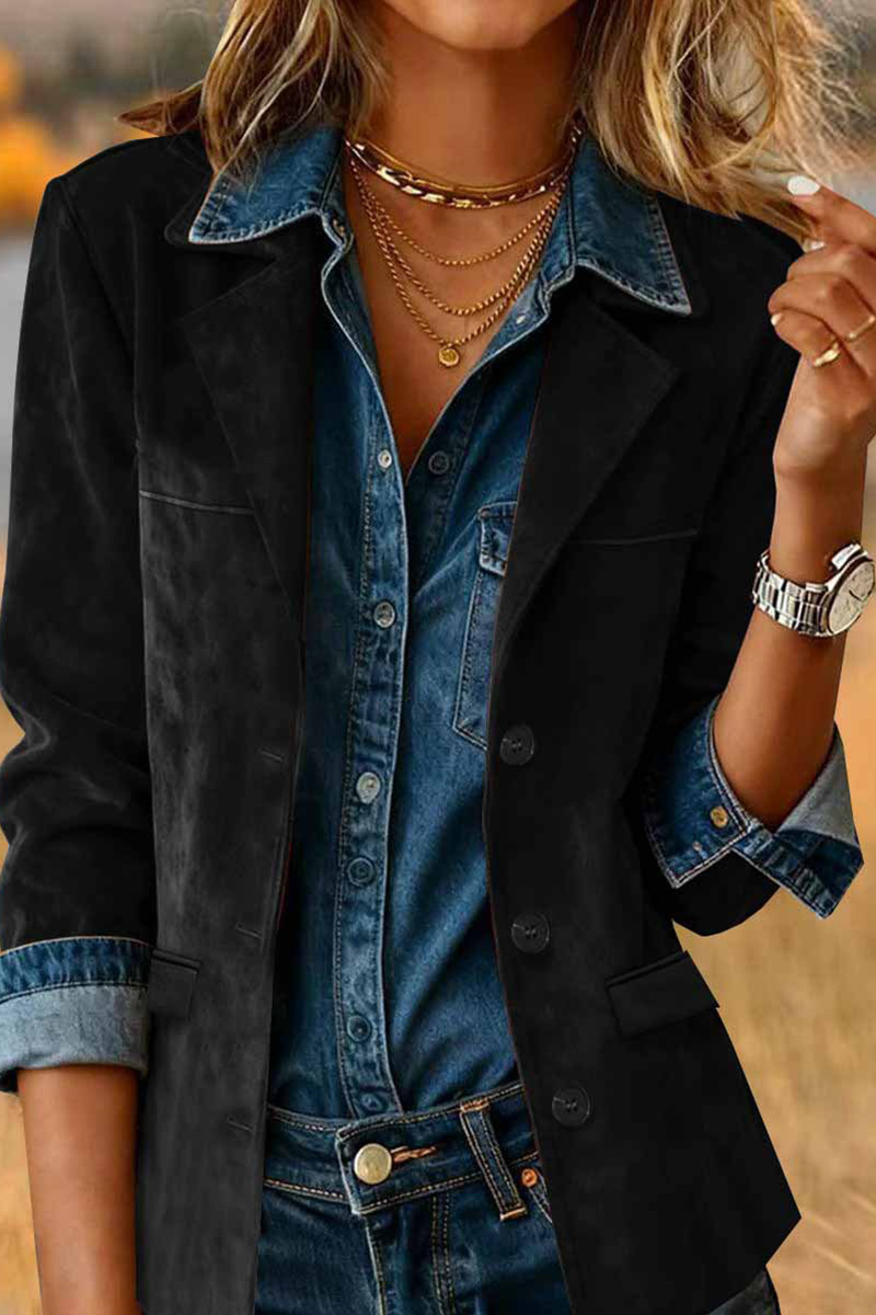 Ladies' Retro Faux Suede Coat