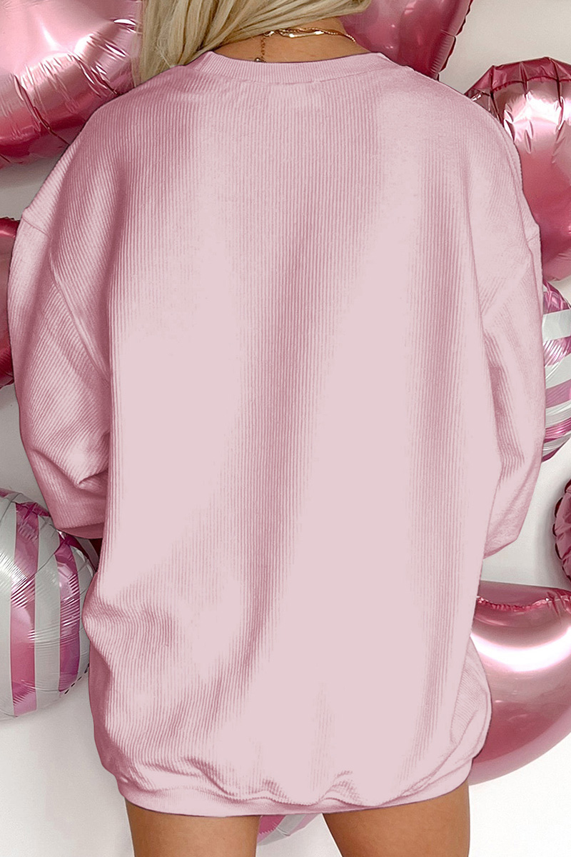 Ladies' Loose Casual Christmas Santa Long-Sleeve Hoodie