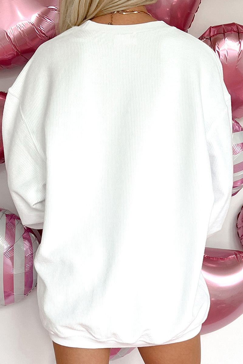 Ladies' Loose Casual Christmas Santa Long-Sleeve Hoodie