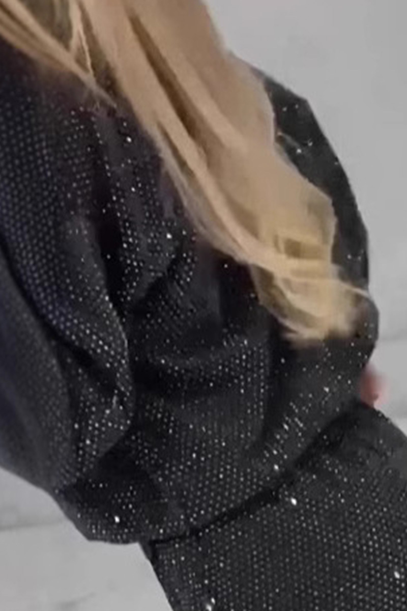 Ladies' Glittering Starry Sky Loose Top + Drawstring Pants Set