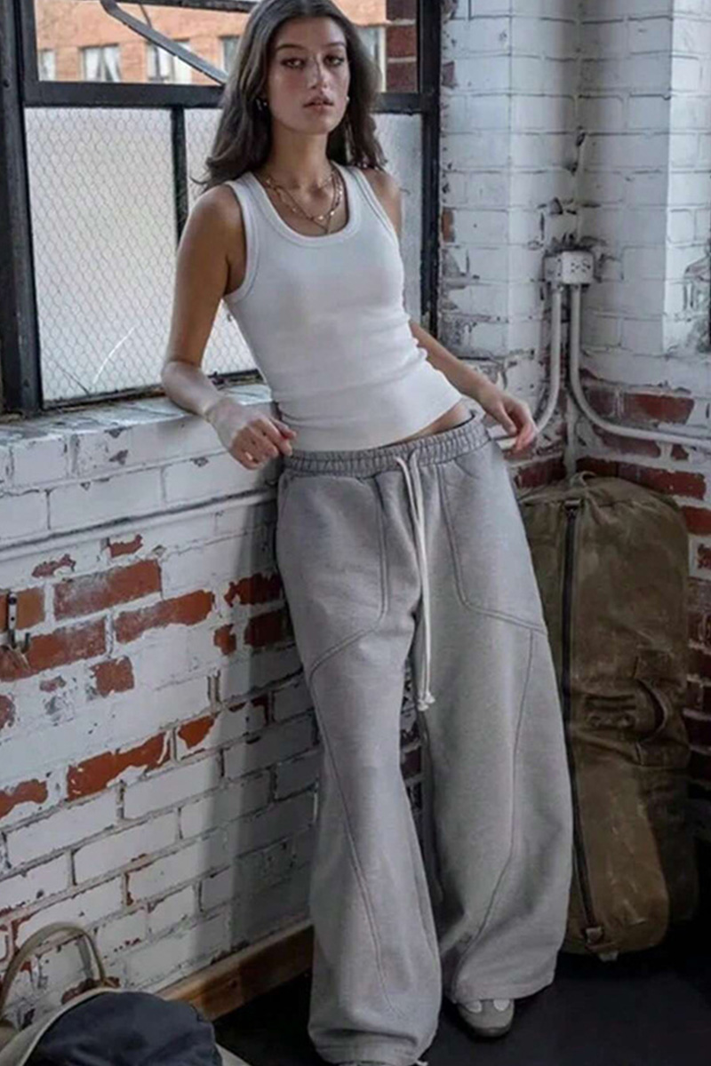 Ladies' Street Loose Wide-Leg Pants