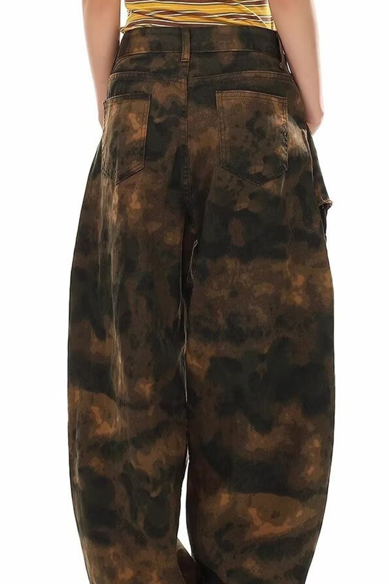 Ladies' High-Street Wide-Legs Casual Jeans