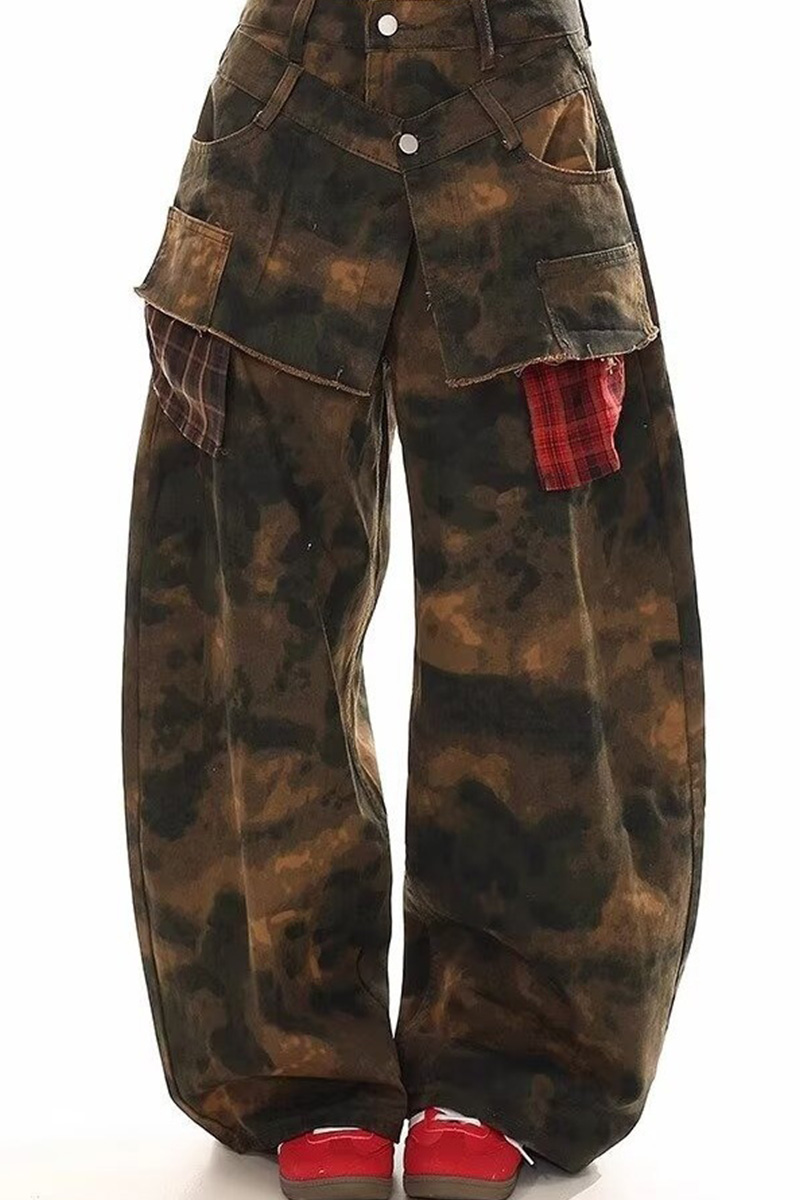 Ladies' High-Street Wide-Legs Casual Jeans