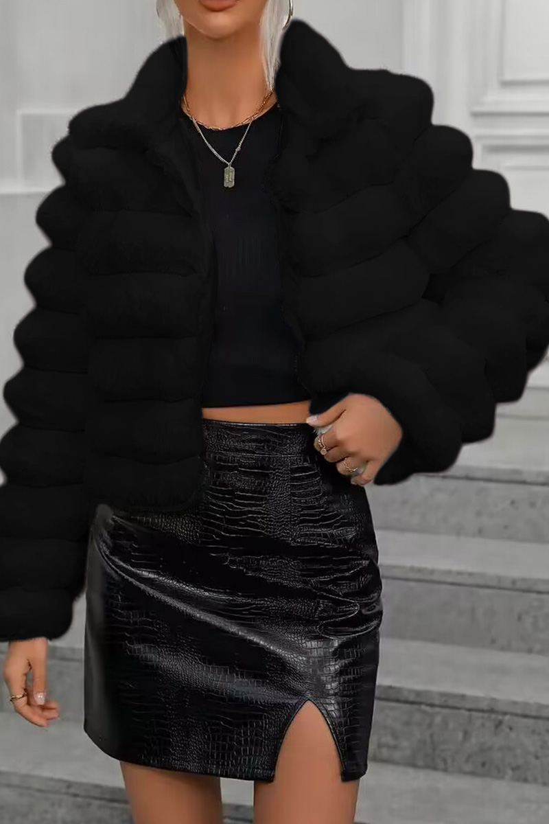 Women's Cozy Plush Faux Fur Coat