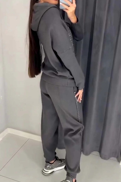 Women's Casual Hooded Tracksuit Set