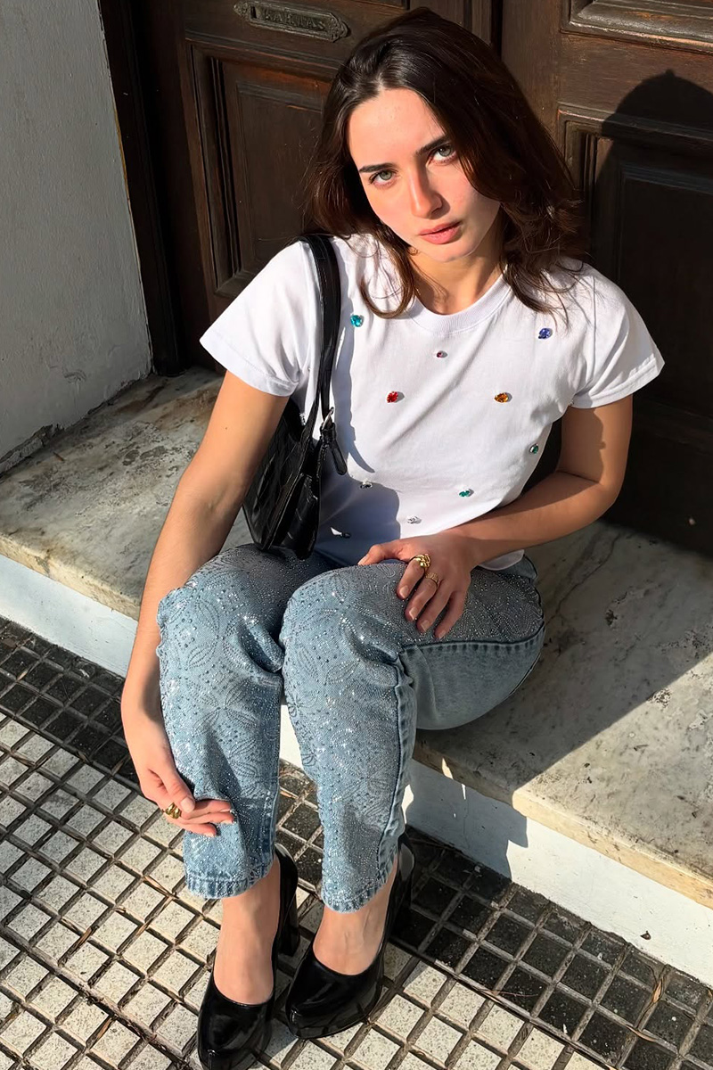 Trendy Women's Sparkle Diamond Flash Jeans