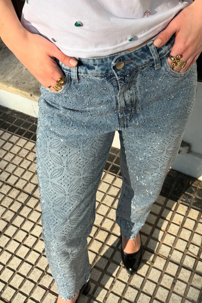 Trendy Women's Sparkle Diamond Flash Jeans