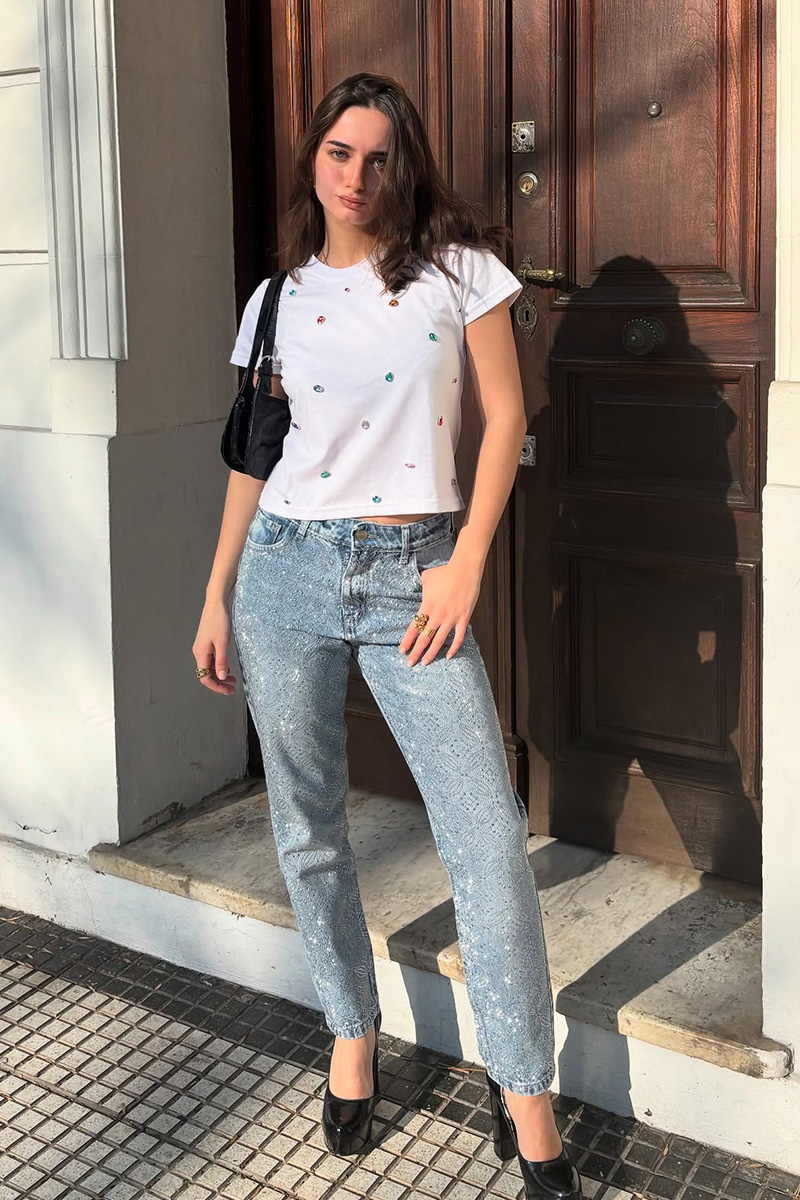 Trendy Women's Sparkle Diamond Flash Jeans