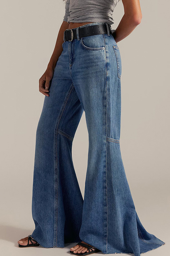 Ladies Elegant Flares High Waist Slim Fit Jeans