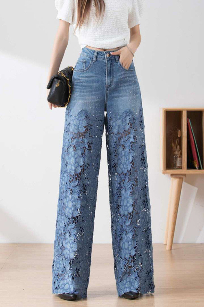 Women' s Lowy Jeans With Lace Insets