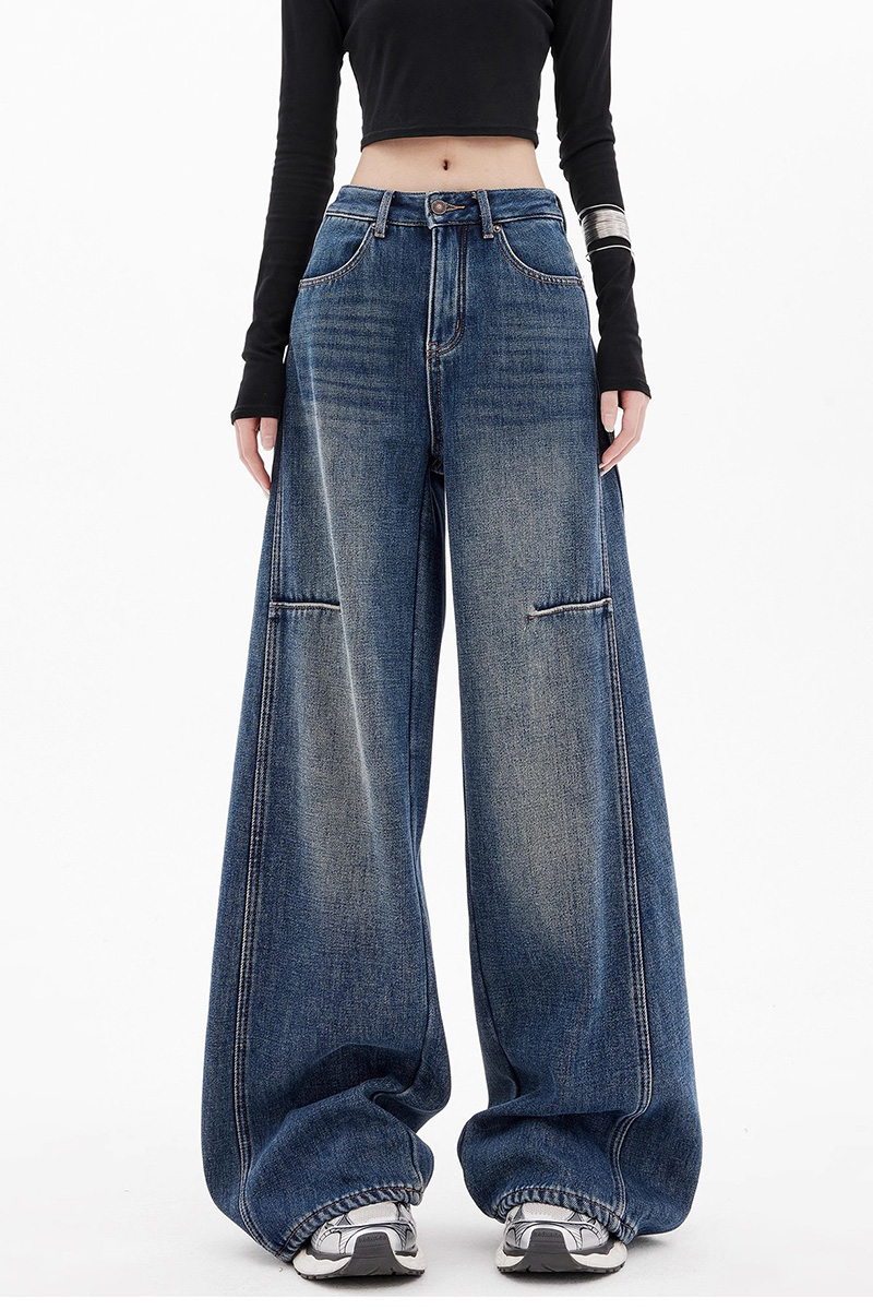 Women's Retro High-Waist Relaxed Wide-Leg Jeans