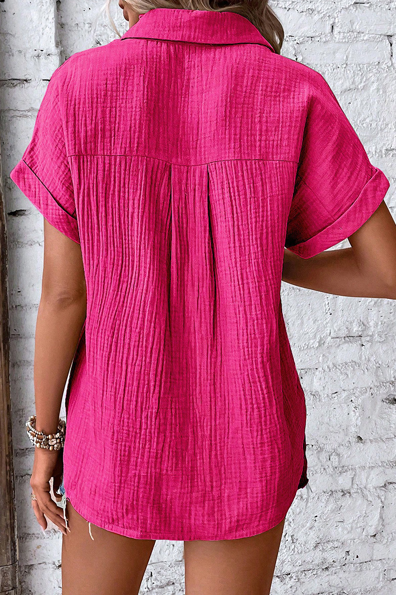 Classic Women's Cotton Solid Button Down Shirt