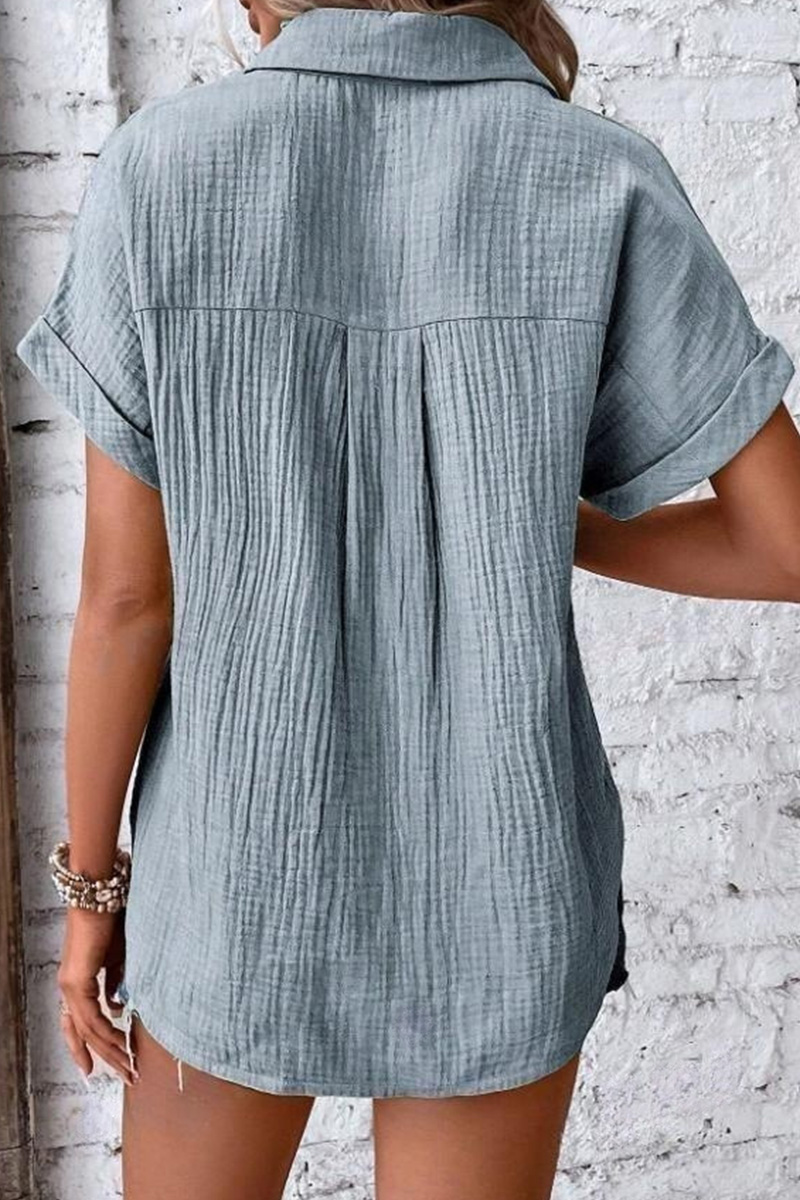 Classic Women's Cotton Solid Button Down Shirt