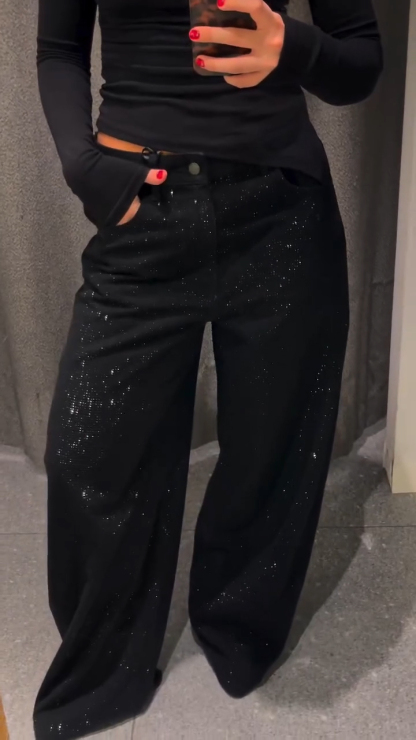 Ladies' Effortless Glam Sequin Jeans