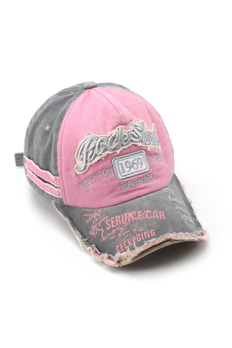 Women's Street Style Distressed Baseball Cap