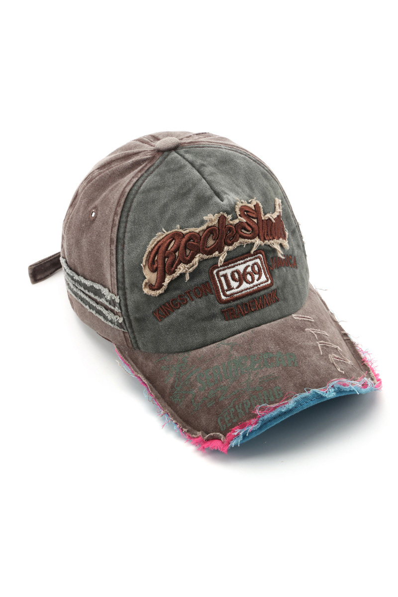 Women's Street Style Distressed Baseball Cap