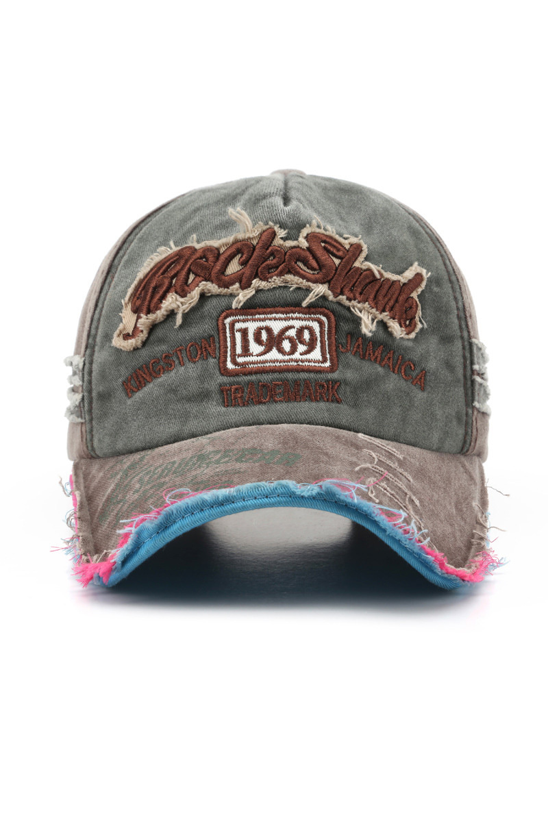 Women's Street Style Distressed Baseball Cap