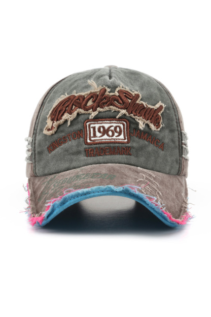 Women's Street Style Distressed Baseball Cap