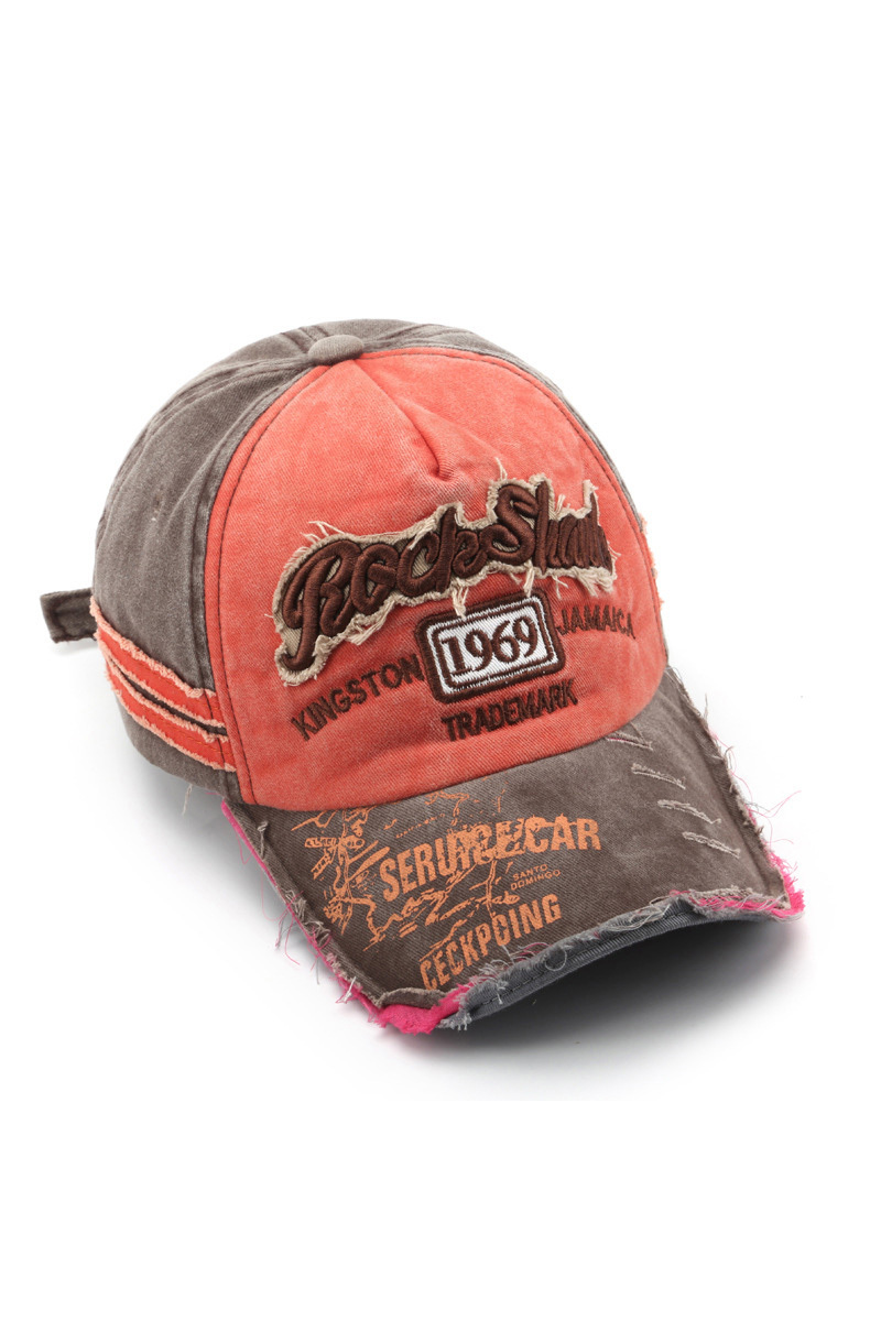 Women's Street Style Distressed Baseball Cap