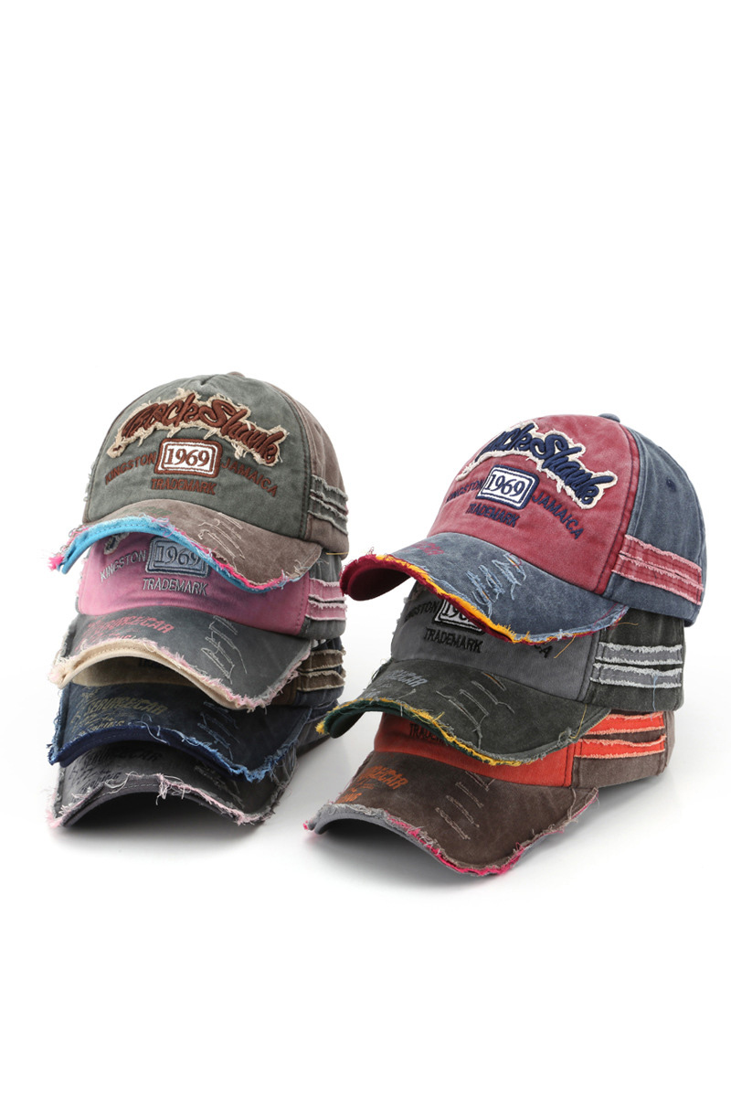 Women's Street Style Distressed Baseball Cap