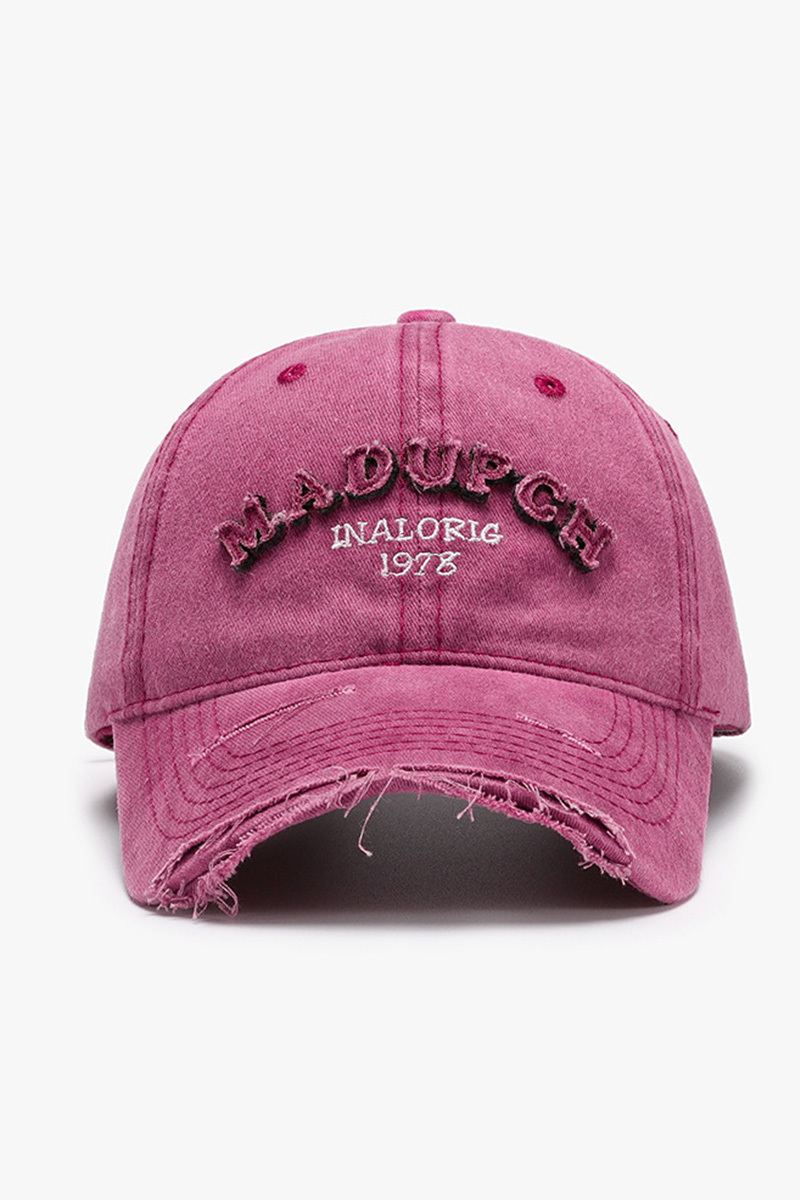 Trendy Washed Applique Baseball Cap For Women