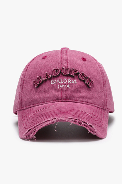 Trendy Washed Applique Baseball Cap For Women