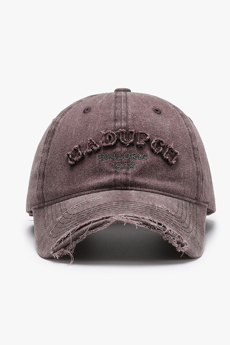 Trendy Washed Applique Baseball Cap For Women
