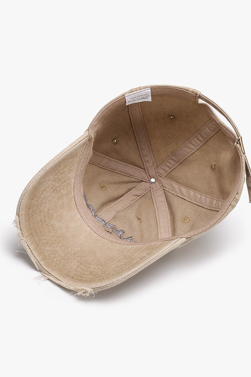 Trendy Washed Applique Baseball Cap For Women