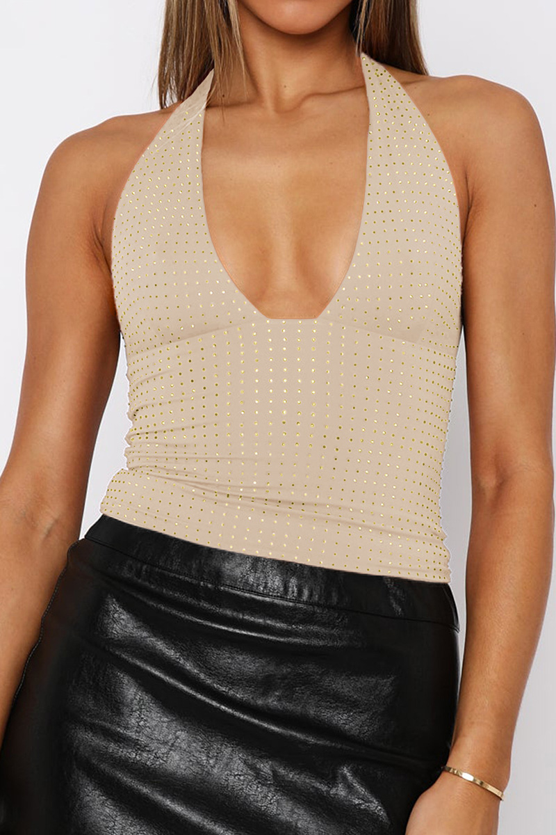 Women's Y2K Sexy Deep V Neck Tee Sleeveless Top