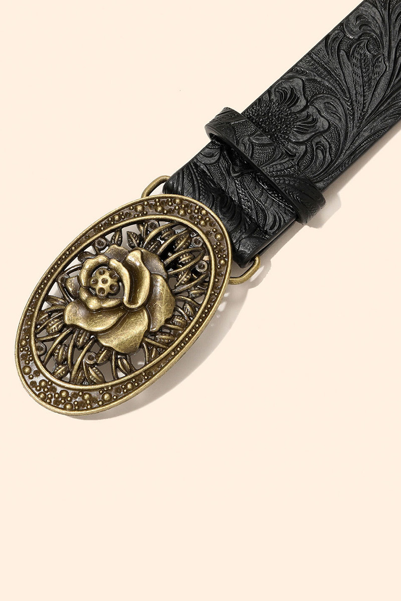 Vintage Embossed Design Belt For Stylish Women