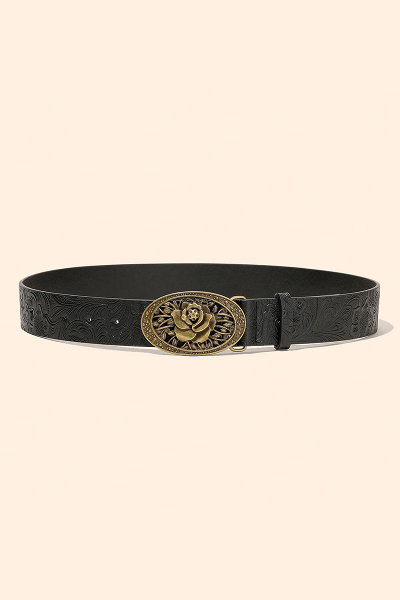 Vintage Embossed Design Belt For Stylish Women