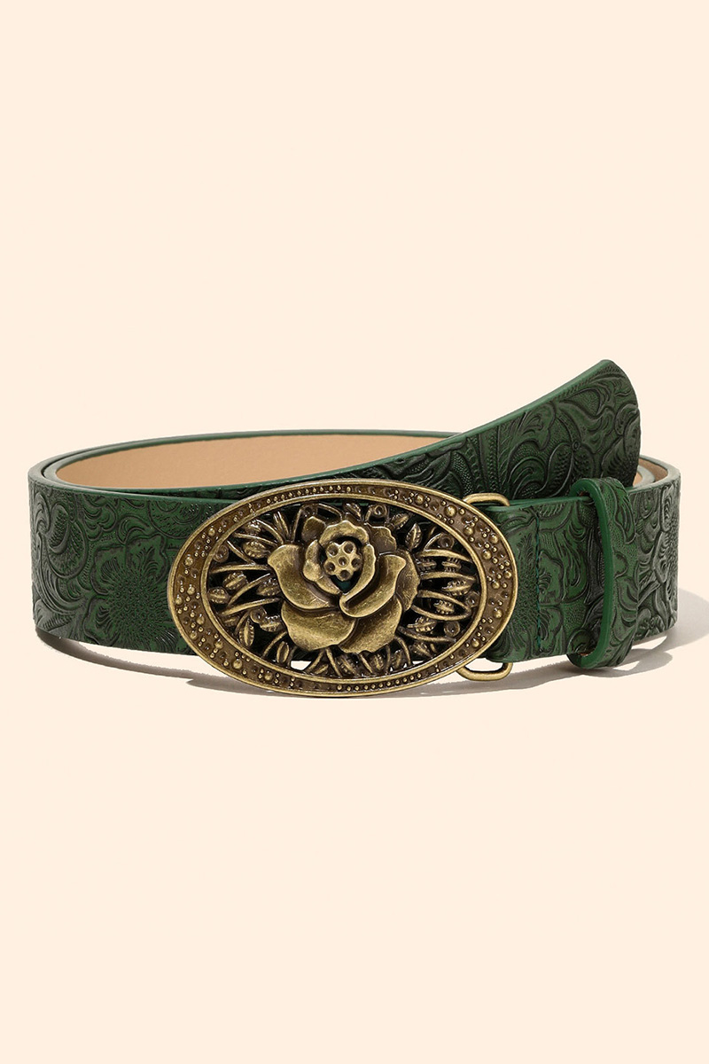 Vintage Embossed Design Belt For Stylish Women