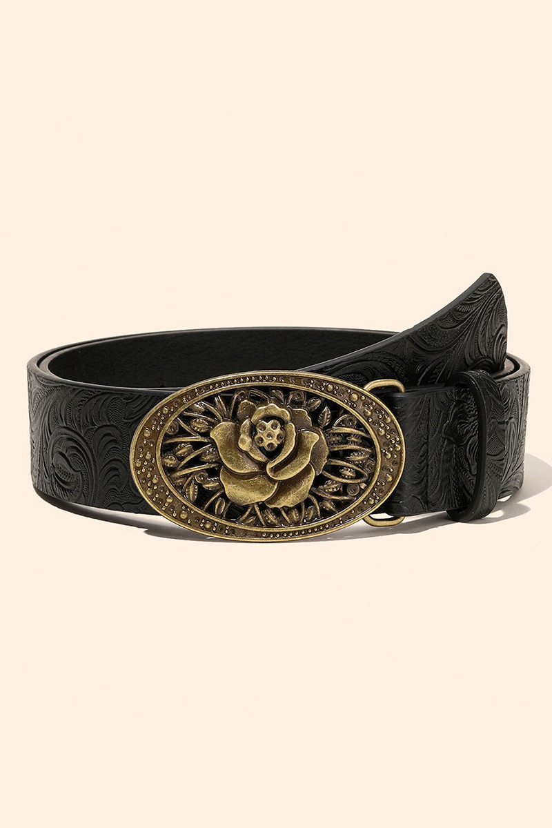 Vintage Embossed Design Belt For Stylish Women