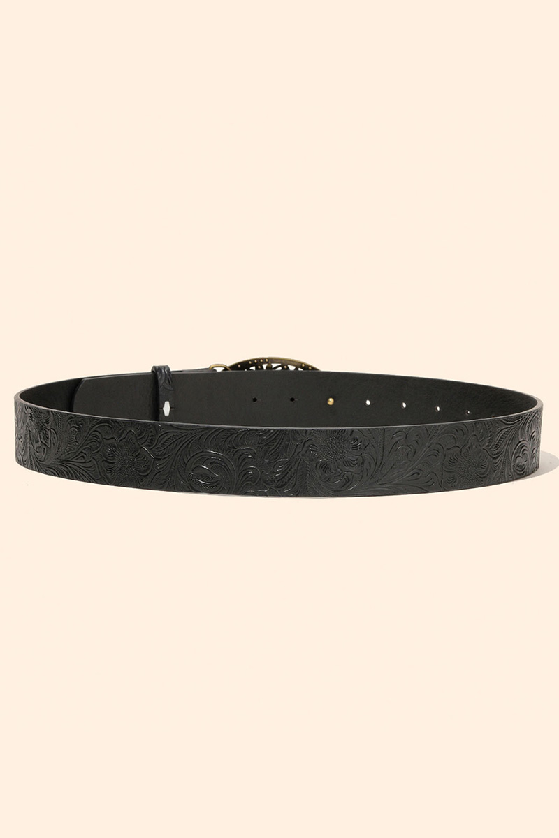 Vintage Embossed Design Belt For Stylish Women