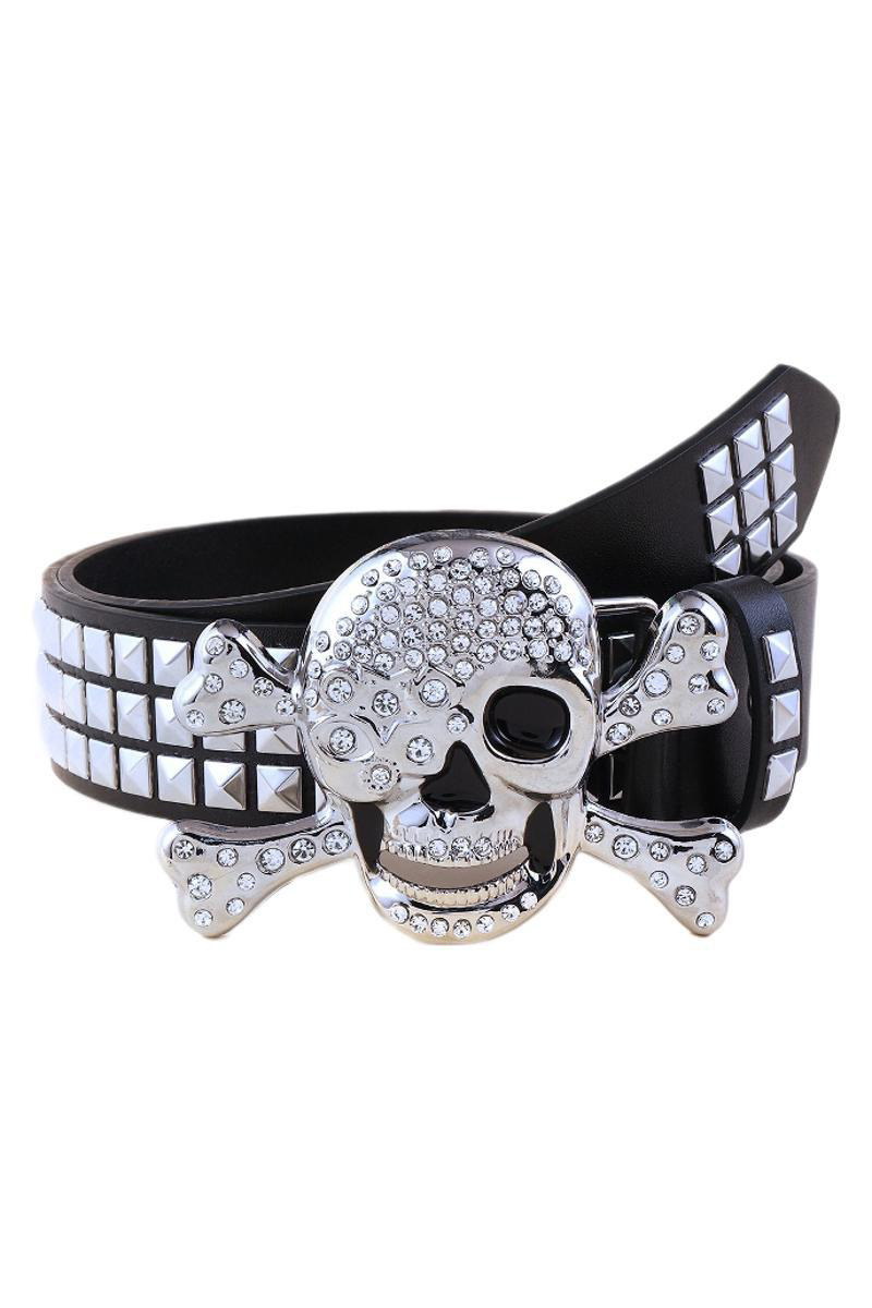 Women's Punk Skull Rivet Belt