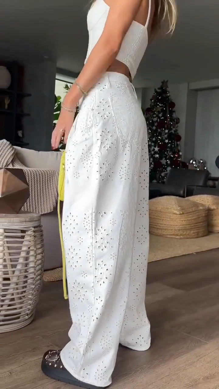 Women's Openwork Casual Jeans