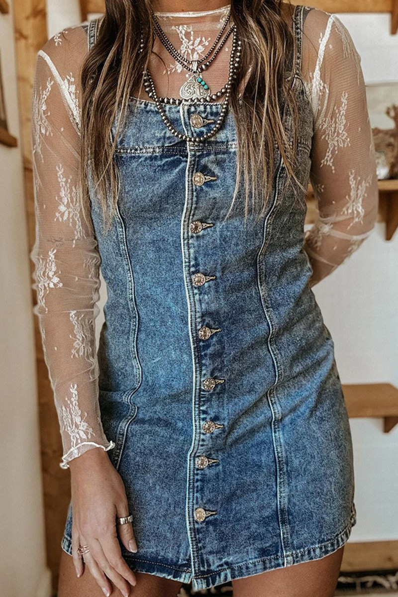 Women's Casual Western Fit Denim Dress