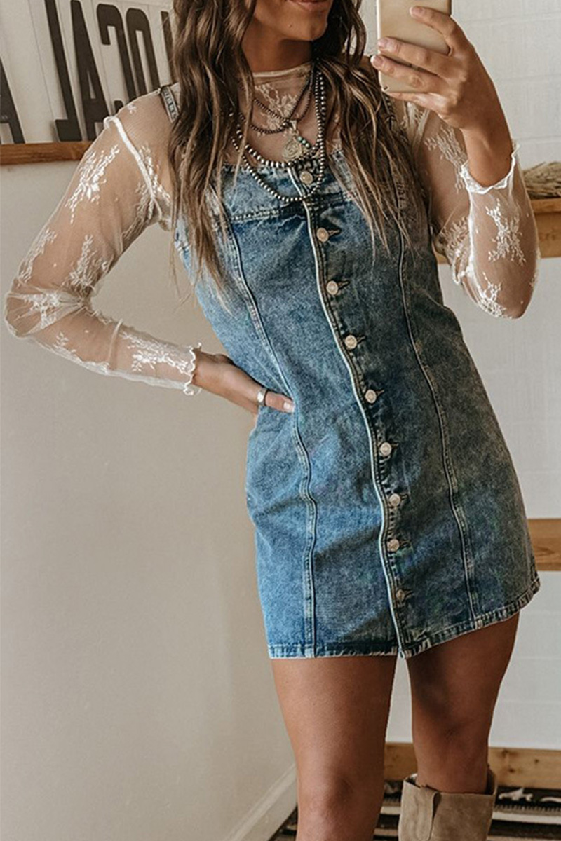 Women's Casual Western Fit Denim Dress