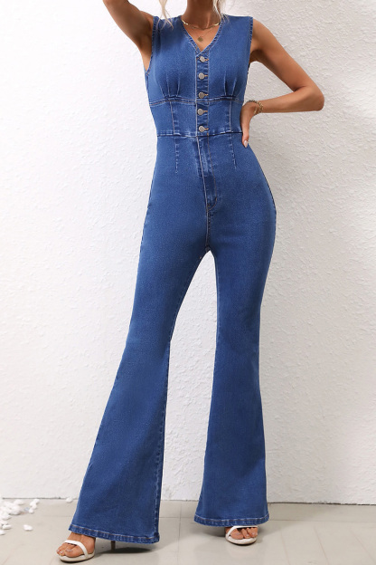 Ladies Stylish Denim Jumpsuit For Commuting Comfort
