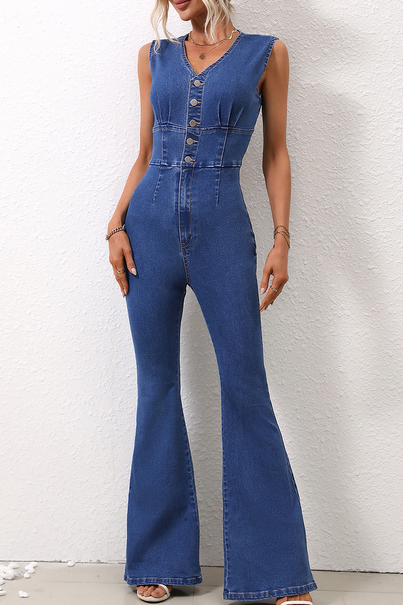 Ladies Stylish Denim Jumpsuit For Commuting Comfort
