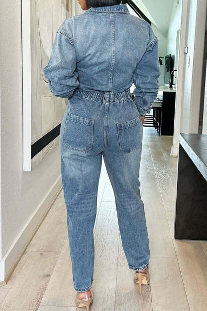 Women's Sexy Chic Denim Jumpsuit