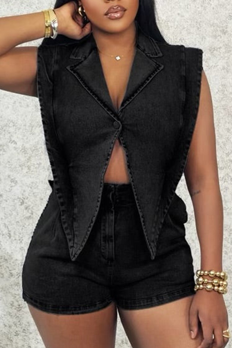 Women's Casual Triangle Design Short Jumpsuit