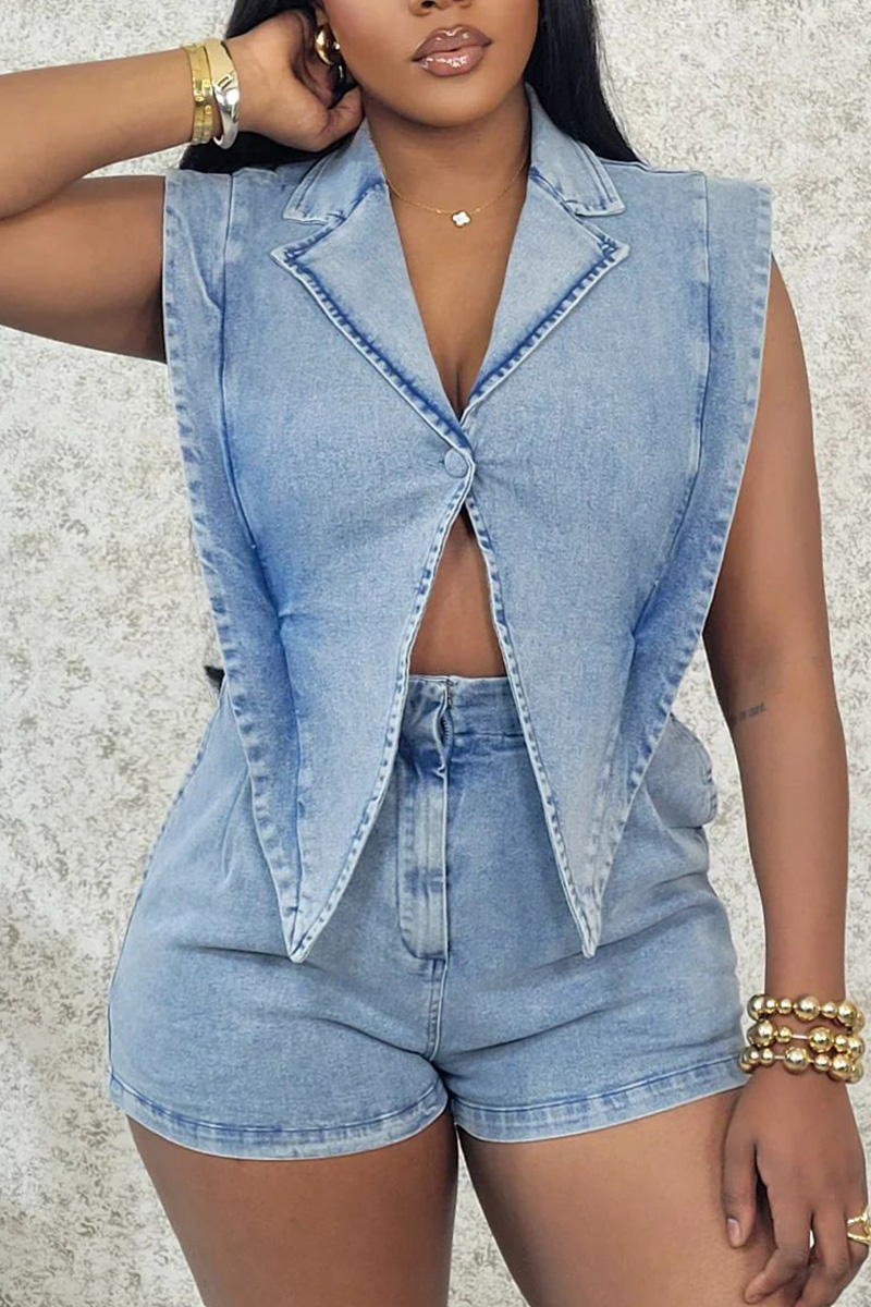 Women's Casual Triangle Design Short Jumpsuit