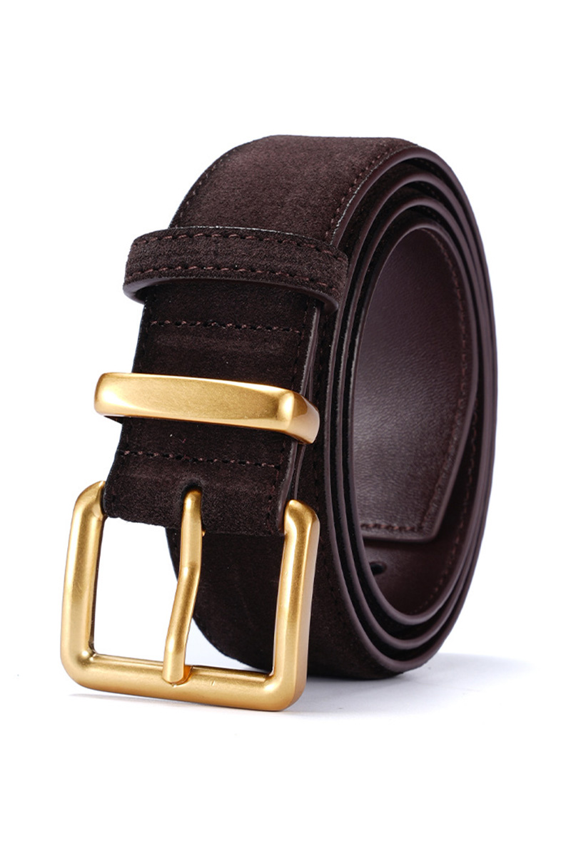 Ladies Fashion Suede Leather Cowhide Belt