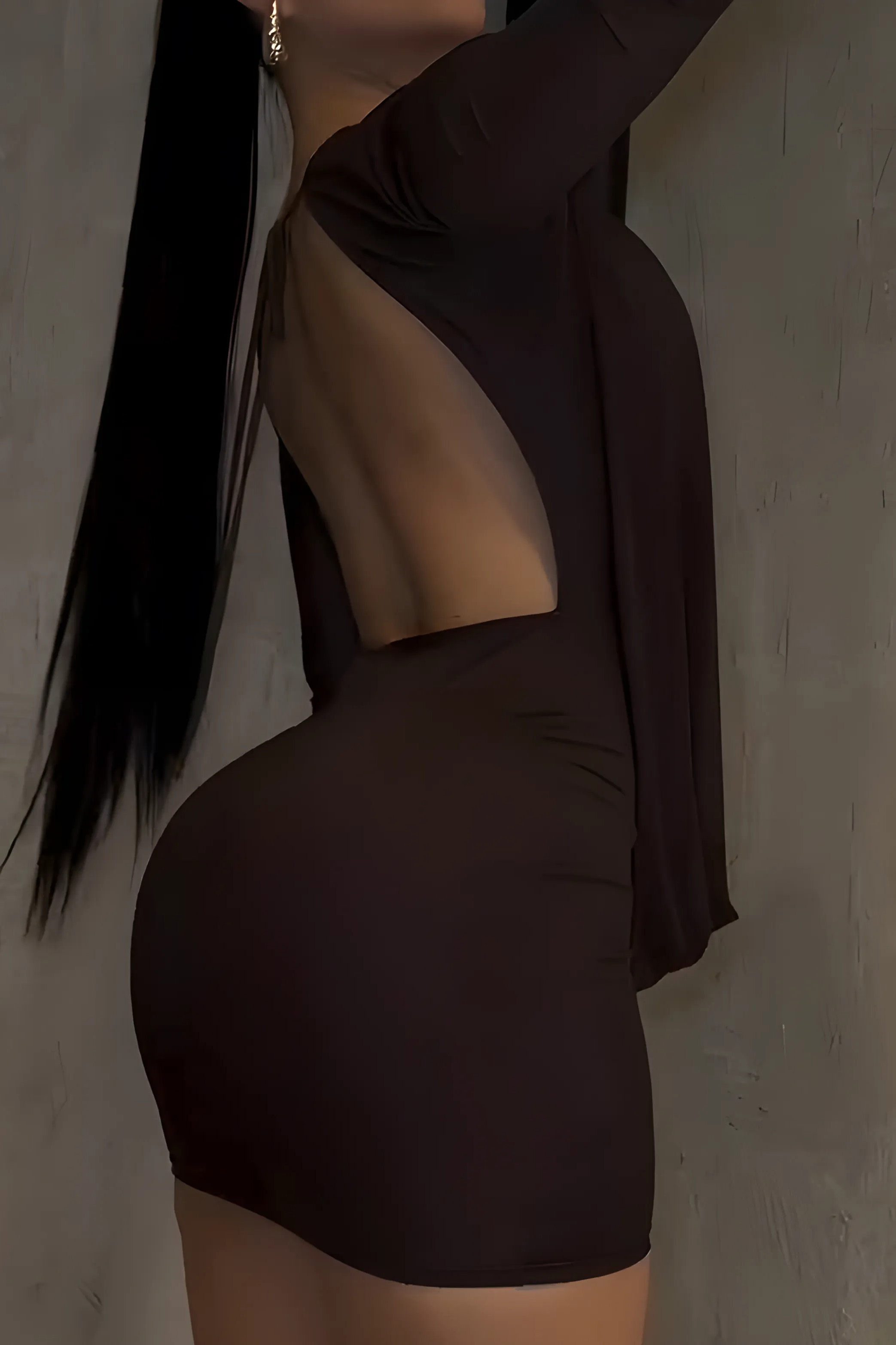 Elegant Women's Backless Short Bodycon Dress