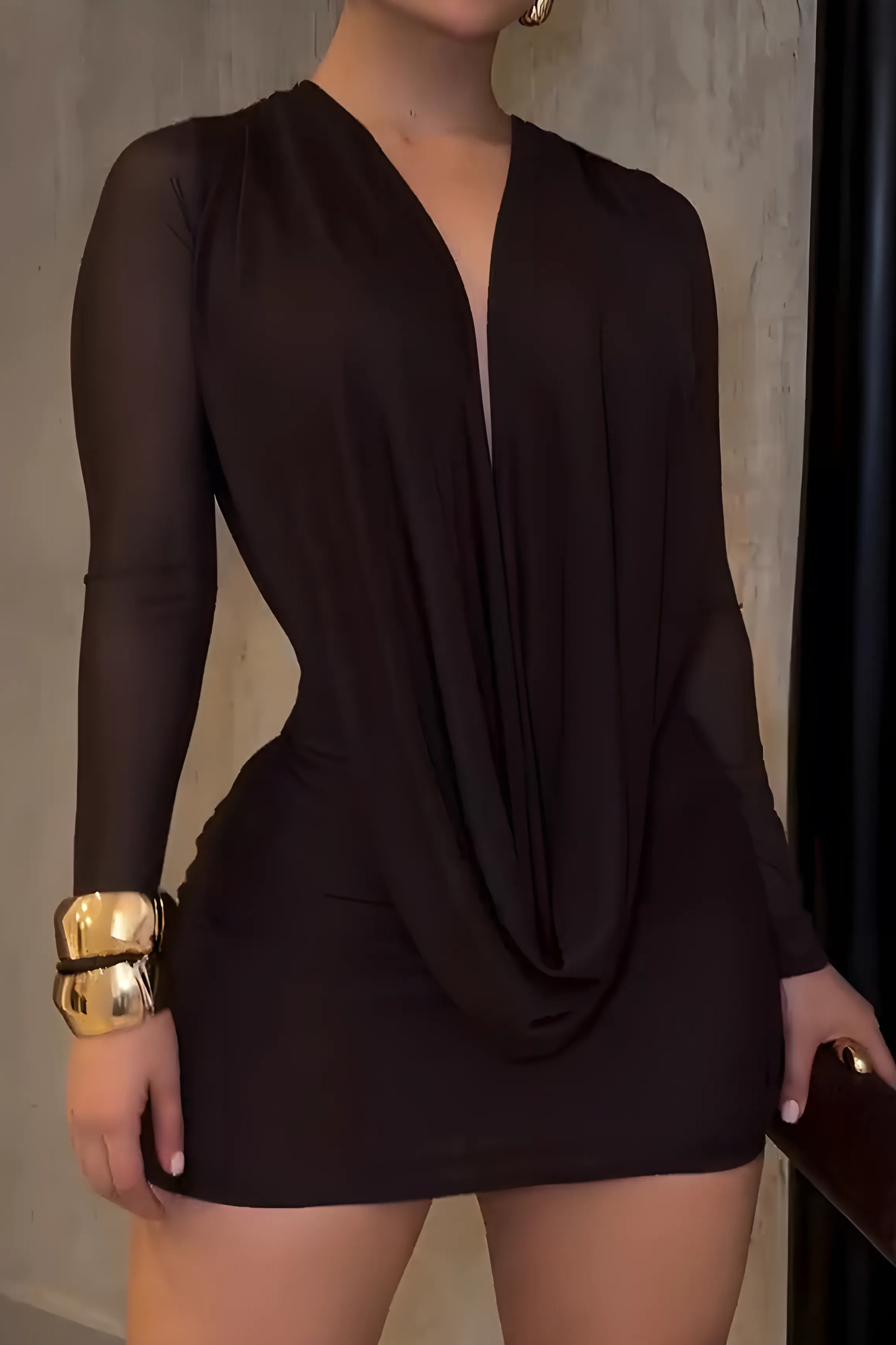 Elegant Women's Backless Short Bodycon Dress